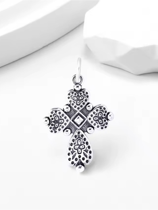 Independent Jewelry - Sterling Silver Filigree Cross Pendant - Silver